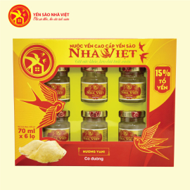 5 Hộp yến sào Nhà Việt 15% vani  5 Hộp yến sào Nhà Việt 15% vani
