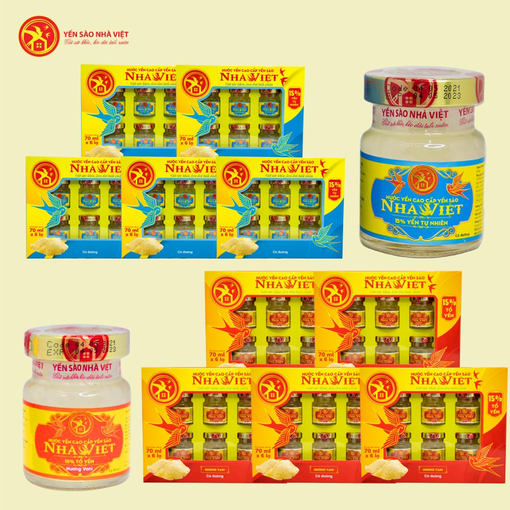 5 Hộp yến sào Nhà việt 15% Vani + 5 Hộp yến sào Nhà việt 15% tự nhiên Tặng 2 lon cá hộp Sea Crown 5 Hộp yến sào Nhà việt 15% Vani + 5 Hộp yến sào Nhà việt 15% tự nhiên Tặng 2 lon cá hộp Sea Crown