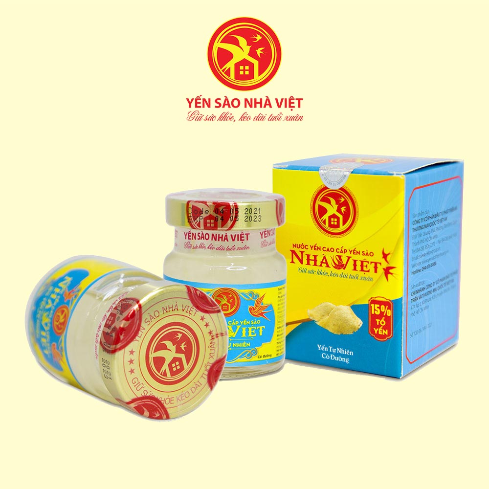 40 Lọ yến sào Nhà Việt tự nhiên 15% có hộp 40 Lọ yến sào Nhà Việt tự nhiên 15% có hộp