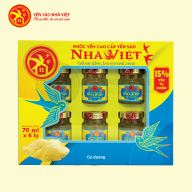 10 Hộp yến sào Nhà Việt 15% tự nhiên - Tặng 3 hộp yến Vani 15% Nhà Việt + 10 túi giấy Nhà Việt