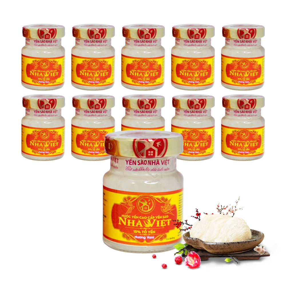 40 Lọ yến sào Nhà Việt vani 15% không hộp (Combo tiết kiệm) 40 Lọ yến sào Nhà Việt vani 15% không hộp (Combo tiết kiệm)