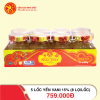 5 Lốc yến sào Nhà Việt vani 15% (8 lọ/lốc)