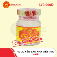 40 Lọ yến sào Nhà Việt vani 15% không hộp (Combo tiết kiệm)