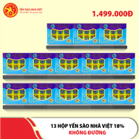 13 Hộp yến sào Nhà Việt 18% không đường