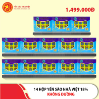 14 Hộp yến sào Nhà Việt 18% không đường
