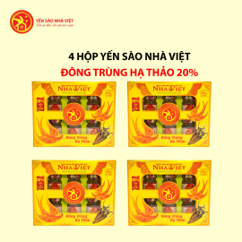 4 Hộp yến sào Nhà Việt 20% Đông Trùng Hạ Thảo (6 lọ/hộp) - Tặng 1 bình giữ nhiệt Vacuum Flask Set 500ml 4 Hộp yến sào Nhà Việt 20% Đông Trùng Hạ Thảo (6 lọ/hộp) - Tặng 1 bình giữ nhiệt Vacuum Flask Set 500ml