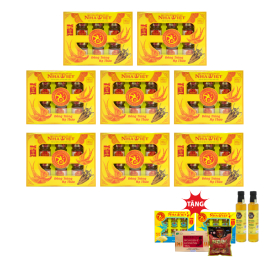 8 Hộp yến sào Nhà Việt 20% Đông Trùng Hạ Thảo (6 lọ/hộp) - Tặng 2 hộp yến tự nhiên 15% + 2 chai mật ong Hoa Tràm 380g + 1 hộp trà sâm 100 gói + 2 gói kẹo sâm