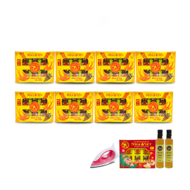 8 Hộp yến sào Nhà Việt 20% Đông Trùng Hạ Thảo (6 lọ/hộp) - Tặng 1 hộp yến tự nhiên 20% + 2 chai mật ong Tây Bắc 380g + 1 bàn ủi SUNHOUSE