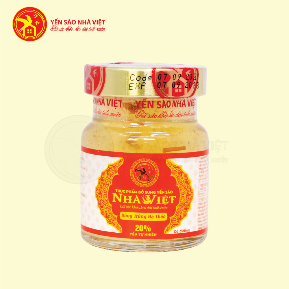 40 Lọ yến sào Nhà Việt 20% Đông Trùng Hạ Thảo không hộp 40 Lọ yến sào Nhà Việt 20% Đông Trùng Hạ Thảo không hộp