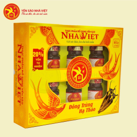 1 Hộp yến sào Nhà Việt 20% Đông Trùng Hạ Thảo (6 lọ/hộp) 1 Hộp yến sào Nhà Việt 20% Đông Trùng Hạ Thảo (6 lọ/hộp)