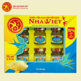 8 Hộp yến sào Nhà Việt 20% Đông Trùng Hạ Thảo (6 lọ/hộp) - Tặng 2 hộp yến tự nhiên 15% + 2 chai mật ong Hoa Tràm 380g + 1 hộp trà sâm 100 gói + 2 gói kẹo sâm