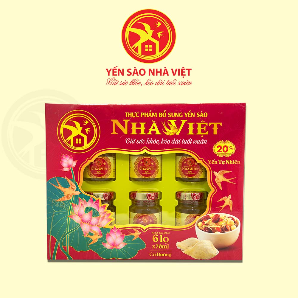 14 Hộp yến sào Nhà Việt 20% tự nhiên (6 lọ/hộp) 14 Hộp yến sào Nhà Việt 20% tự nhiên (6 lọ/hộp)