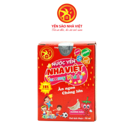 30 Lọ yến sào Nhà VIệt Yummy Kiddy Hương Dâu 18% có hộp - Tặng 3 lọ yến yummy kiddy vani