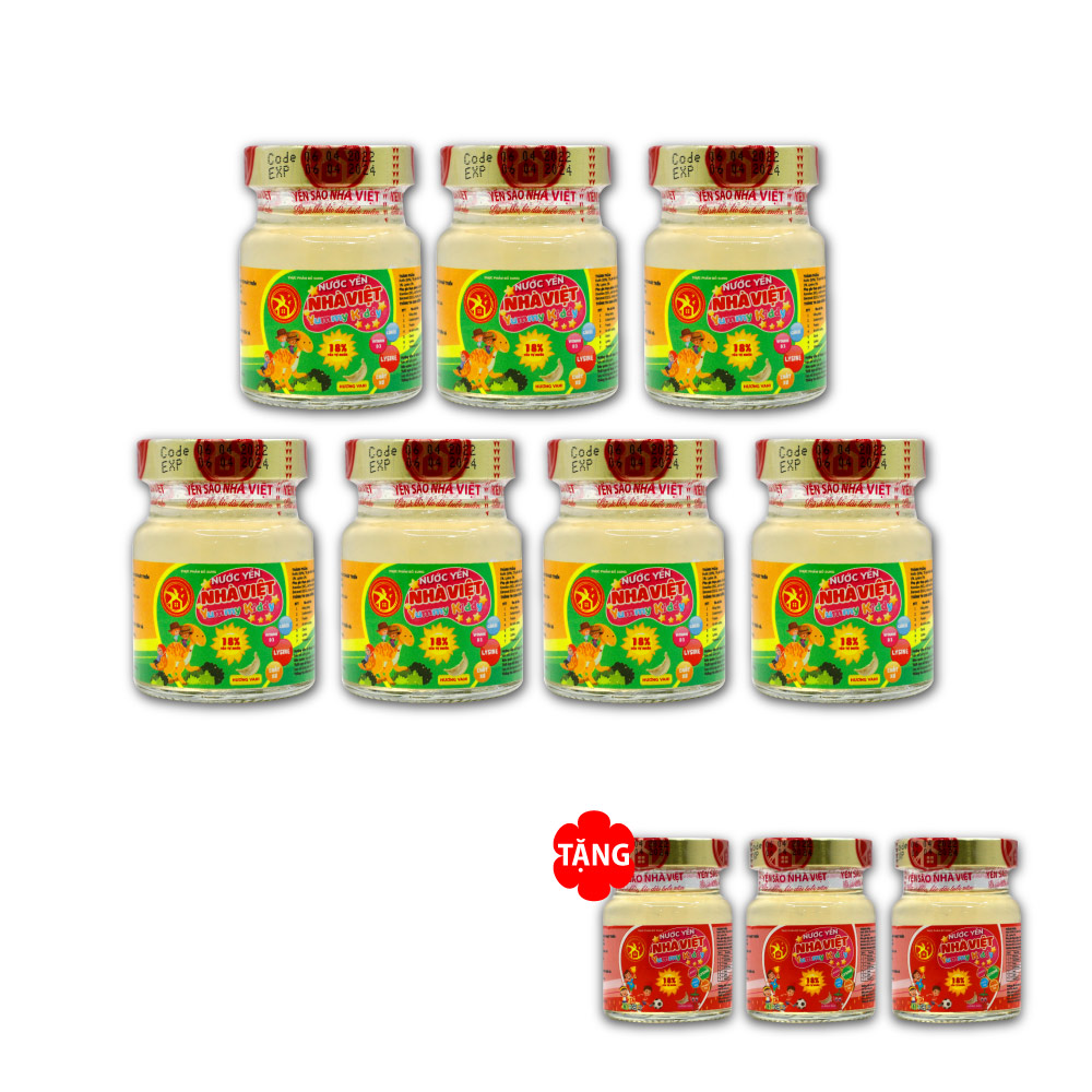 30 Lọ yến sào Nhà VIệt Yummy Kiddy Vani 18% không hộp - Tặng 3 lọ yến yummy kiddy dâu 30 Lọ yến sào Nhà VIệt Yummy Kiddy Vani 18% không hộp - Tặng 3 lọ yến yummy kiddy dâu