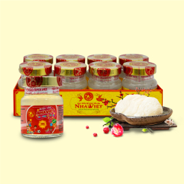 10 Lốc 8 lọ yến sào Nhà VIệt Yummy Kiddy Dâu 18% (6 lọ/hộp)
