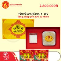 Yến tổ sơ chế Nhà Việt (loại 4) 50g - Tặng 2 hộp yến 20% vị tự nhiên